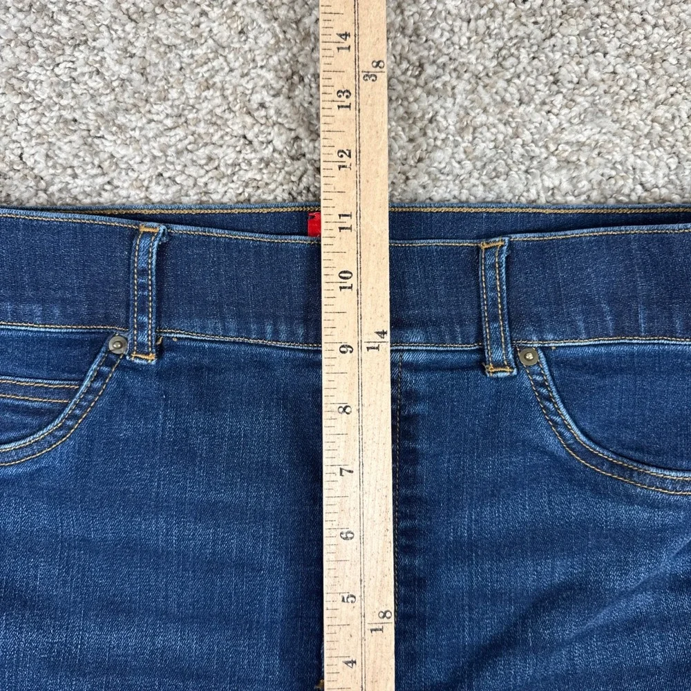 Spanx Jeans‎ Womens Large Dark Wash Blue Cotton Ankle Skinny High Rise 20342R